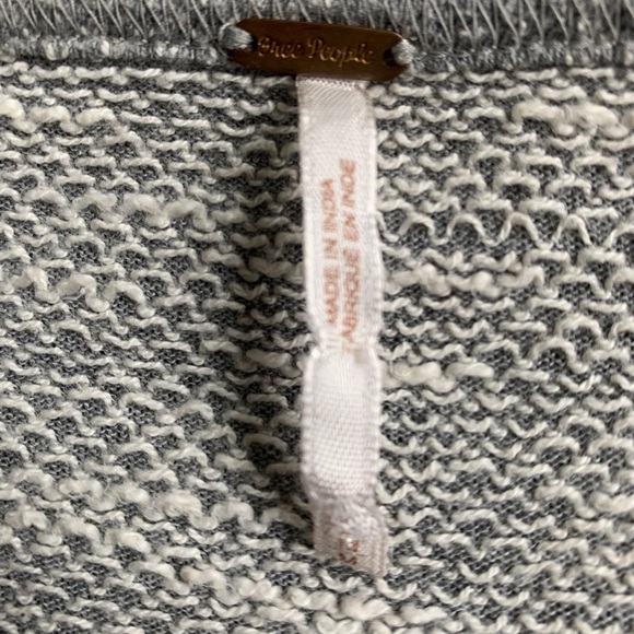 Free People textured tunic 3/4 sleeve V-neck/boat neck pullover - Picture 4 of 6